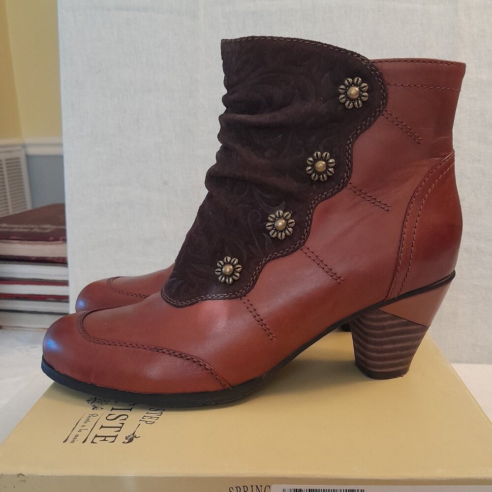 L" Artiste by Spring Step Belgard Ankle Bootie, sz 37 (US 7-7.5)